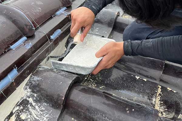 面戸漆喰での補修