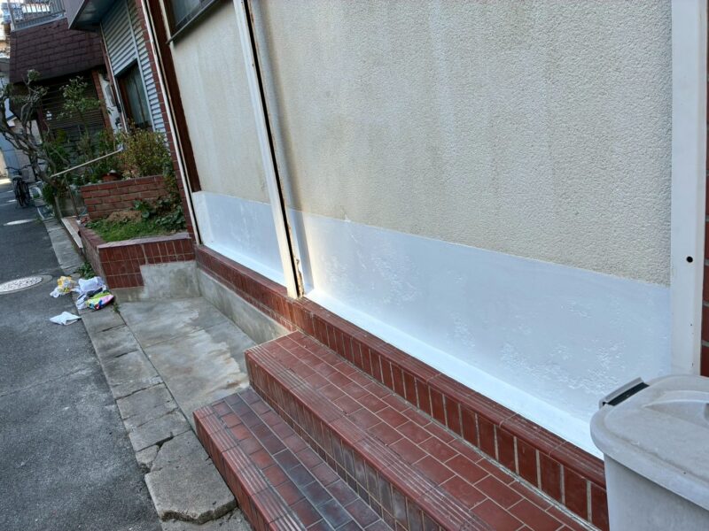 奈良市川久保町にて雨漏り修理〈モルタル外壁の補修〉 施工後2