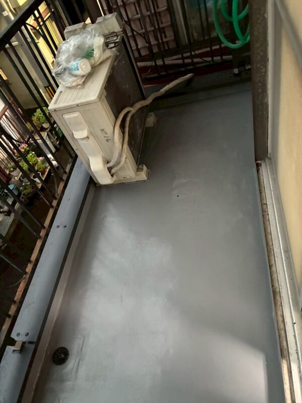 奈良市にて雨漏り修理〈雨漏り原因部ベランダ防水工事〉 施工後2