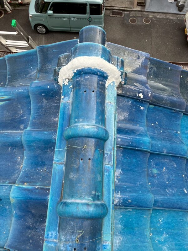 奈良県奈良市にて雨漏り修理〈瓦のズレ・漆喰打ち替え工事〉 施工後2