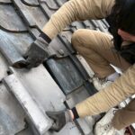 奈良県大和郡山市して瓦ズレによる雨漏り修理