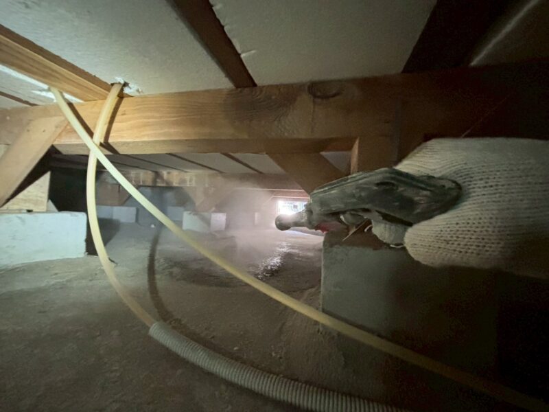 奈良市千代ヶ丘の築46年のご住宅にてシロアリ駆除工事 施工前