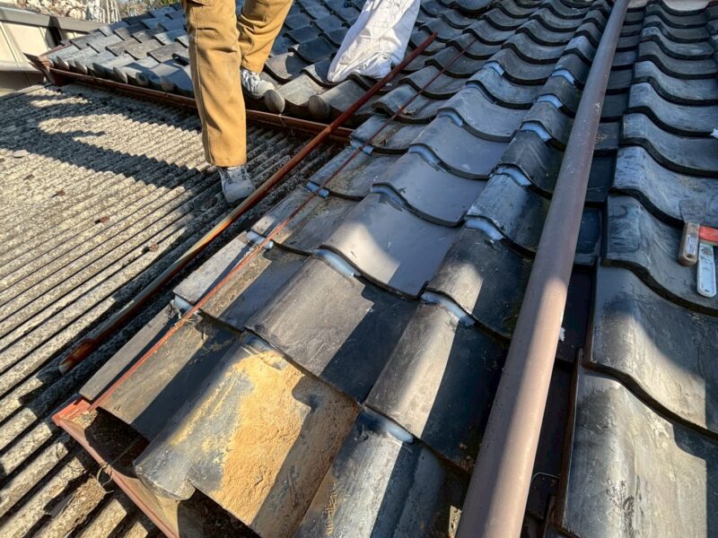 奈良市法蓮町のご住宅にて雨漏り修繕工事〈瓦屋根の修繕〉 施工後