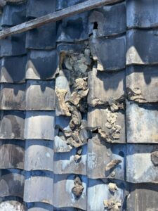 奈良市法蓮町のご住宅にて雨漏り修繕工事〈瓦屋根の修繕〉 施工前