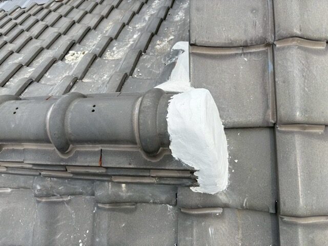 奈良市平松にて瓦屋根漆喰の施工不良による雨漏り修理 施工後2