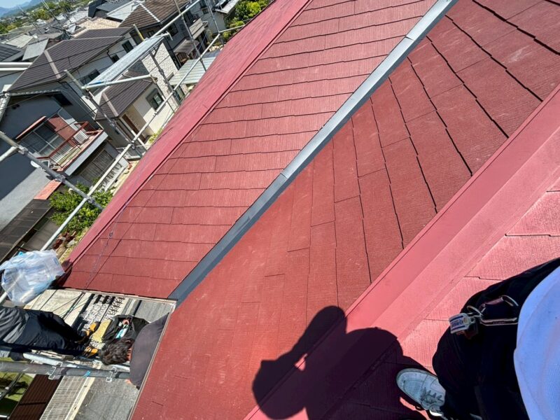 奈良市平松にて雨漏り修理〈谷板金が原因の屋根部分葺き替え工事〉 施工後