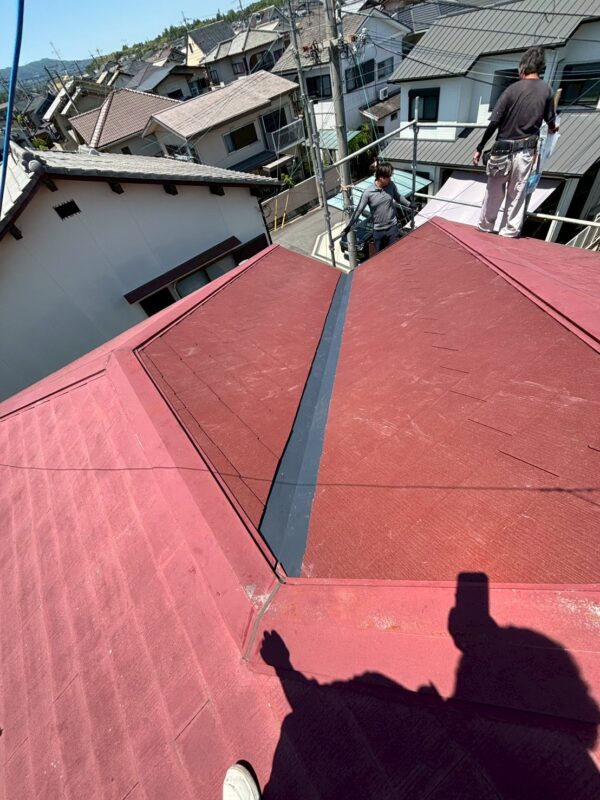 奈良市平松にて雨漏り修理〈谷板金が原因の屋根部分葺き替え工事〉 施工後2